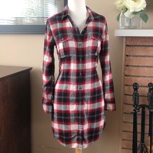 American Eagle Plaid Button Down Dress Size XS